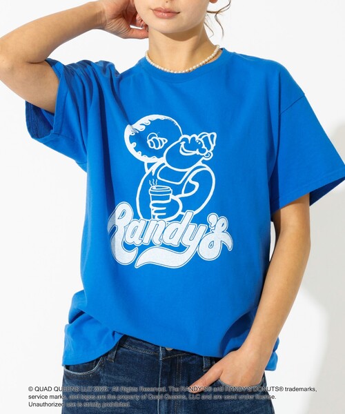 GOOD ROCK SPEED(グッドロックスピード)の「【GOOD ROCK SPEED/グッドロックスピード】プリントTシャツ / Randy's Donuts(Tシャツ/カットソー・レディース・ブルー/ピンク/ホワイト・フリー)」の2枚目の写真
