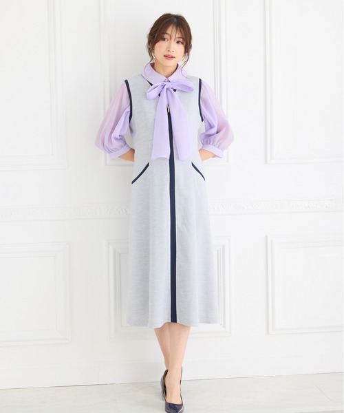 Rose Tiara(ローズティアラ)の「【接触冷感/UVカット/防シワ】リネンライクジャンパースカート(ジャンパースカート・レディース・ブラック/グレー/ベージュ・46/42/38)」の4枚目の写真