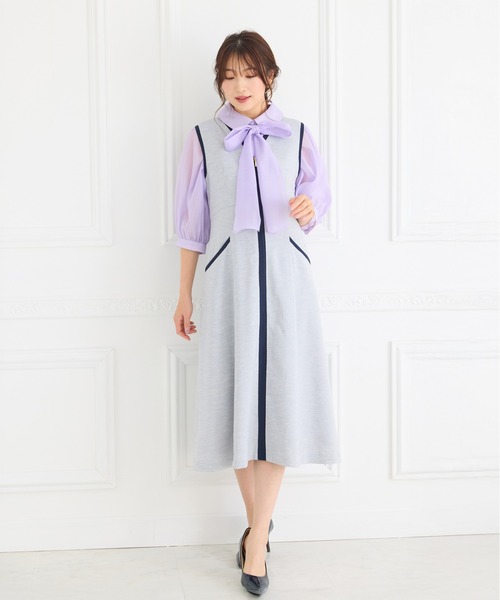 Rose Tiara(ローズティアラ)の「【接触冷感/UVカット/防シワ】リネンライクジャンパースカート(ジャンパースカート・レディース・ブラック/グレー/ベージュ・46/42/38)」の9枚目の写真
