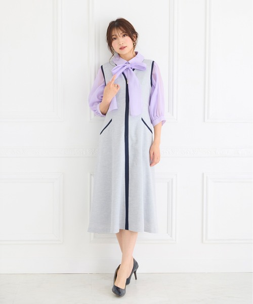 Rose Tiara(ローズティアラ)の「【接触冷感/UVカット/防シワ】リネンライクジャンパースカート(ジャンパースカート・レディース・ブラック/グレー/ベージュ・46/42/38)」の6枚目の写真