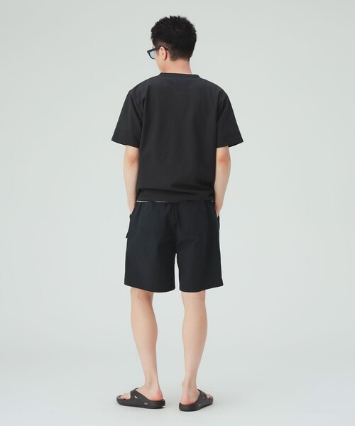 BEAMS HEART（ビームスハート）の「クイックドライ ワッフル ヘンリーネック カットソー（吸水速乾）（Tシャツ/カットソー・メンズ・ブラック/ホワイト・S/M/L/XL）」の11枚目の写真