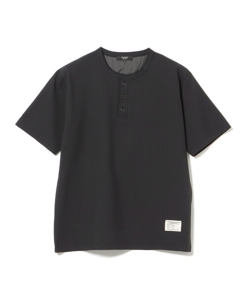 BEAMS HEART（ビームスハート）の「クイックドライ ワッフル ヘンリーネック カットソー（吸水速乾）（Tシャツ/カットソー・メンズ・ブラック/ホワイト・S/M/L/XL）」の13枚目の写真