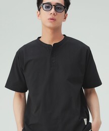 BEAMS HEART | クイックドライ ワッフル ヘンリーネック カットソー(吸水速乾)(Tシャツ/カットソー)
