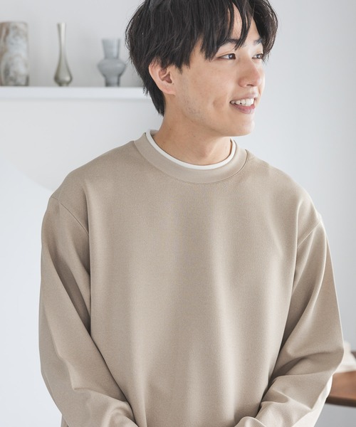 GLOBAL WORK(グローバルワーク)の「アムンゼンスウェットレイヤード/656081(Tシャツ/カットソー・メンズ・ライトベージュ・X-LARGE/LARGE)」の1枚目の写真