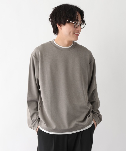 GLOBAL WORK(グローバルワーク)の「アムンゼンスウェットレイヤード/656081(Tシャツ/カットソー・メンズ・ライトベージュ/チャコールグレー/グリーン系その他4/ライトブルー/ブラウン系その他6・X-LARGE/LARGE/SMALL/MEDIUM)」の2枚目の写真
