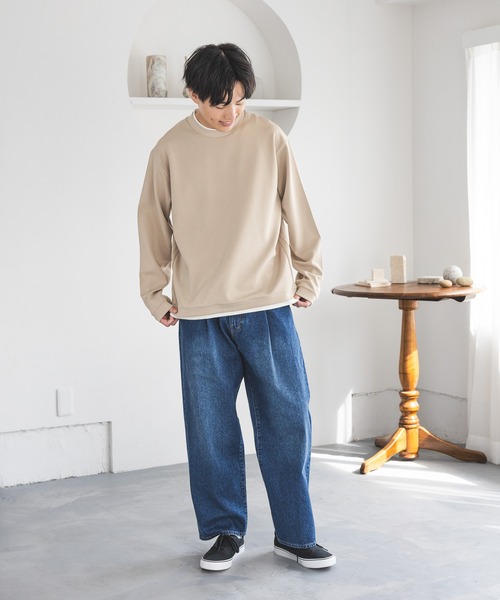 GLOBAL WORK(グローバルワーク)の「アムンゼンスウェットレイヤード/656081(Tシャツ/カットソー・メンズ・ライトベージュ/チャコールグレー/グリーン系その他4/ライトブルー/ブラウン系その他6・X-LARGE/LARGE/SMALL/MEDIUM)」の7枚目の写真