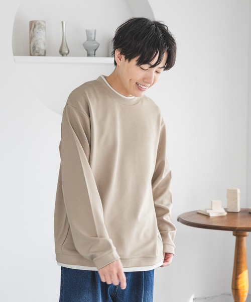 GLOBAL WORK(グローバルワーク)の「アムンゼンスウェットレイヤード/656081(Tシャツ/カットソー・メンズ・ライトベージュ/チャコールグレー/グリーン系その他4/ライトブルー/ブラウン系その他6・X-LARGE/LARGE/SMALL/MEDIUM)」の11枚目の写真