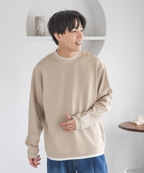 GLOBAL WORK(グローバルワーク)の「アムンゼンスウェットレイヤード/656081(Tシャツ/カットソー・メンズ・ライトベージュ/チャコールグレー/グリーン系その他4/ライトブルー/ブラウン系その他6・X-LARGE/LARGE/SMALL/MEDIUM)」の12枚目の写真