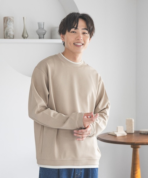 GLOBAL WORK(グローバルワーク)の「アムンゼンスウェットレイヤード/656081(Tシャツ/カットソー・メンズ・ライトベージュ/チャコールグレー/グリーン系その他4/ライトブルー/ブラウン系その他6・X-LARGE/LARGE/SMALL/MEDIUM)」の13枚目の写真