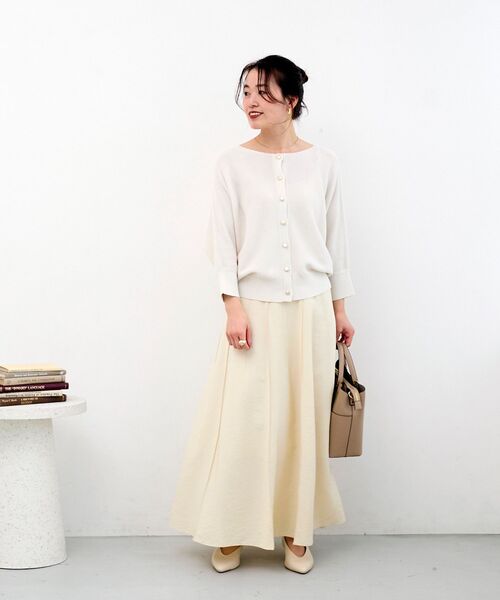 le.coeur blanc（ルクールブラン）の「パネルピンタックフレアスカート（スカート・レディース・オレンジ/ダークグレー/ライトイエロー・36/38）」の13枚目の写真