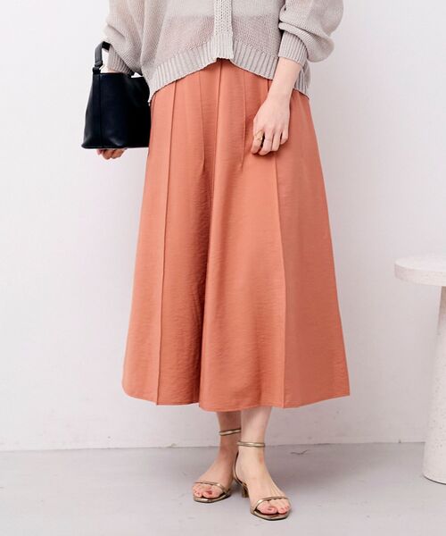 le.coeur blanc（ルクールブラン）の「パネルピンタックフレアスカート（スカート・レディース・オレンジ/ダークグレー/ライトイエロー・36/38）」の18枚目の写真