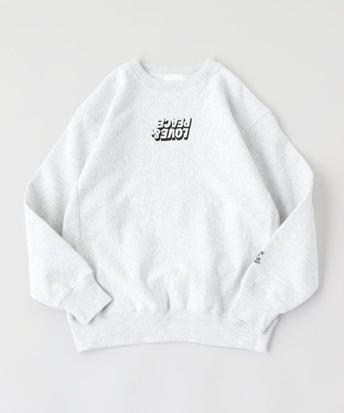 TODAY edition（トゥデイエディション）の「TODAY edition / トゥデイエディション LOVE&PEACE CN SWEAT（スウェット・メンズ・ブラック/グレー・MEDIUM/LARGE）」の2枚目の写真