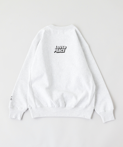 TODAY edition（トゥデイエディション）の「TODAY edition / トゥデイエディション LOVE&PEACE CN SWEAT（スウェット・メンズ・ブラック/グレー・MEDIUM/LARGE）」の4枚目の写真