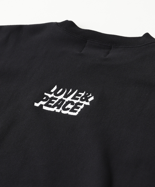 TODAY edition（トゥデイエディション）の「TODAY edition / トゥデイエディション LOVE&PEACE CN SWEAT（スウェット・メンズ・ブラック/グレー・MEDIUM/LARGE）」の7枚目の写真
