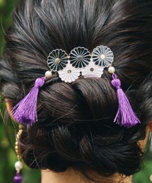 カヤ | 【カヤ】菊花タッセルバレッタ(バレッタ/ヘアクリップ)
