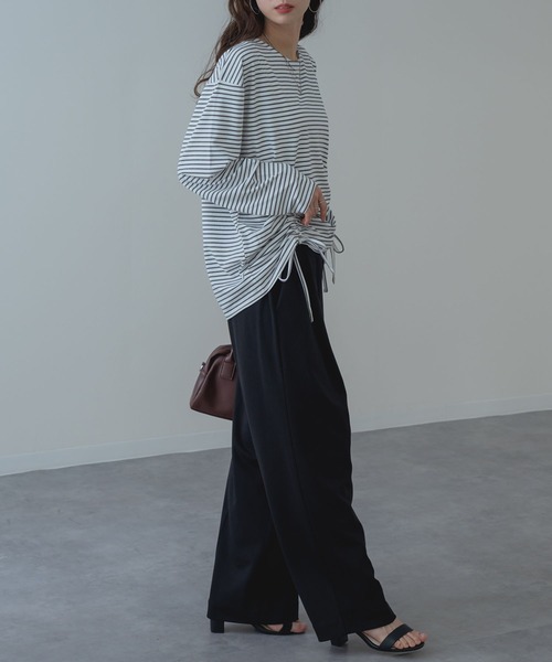 ANNA LUNA（アンナルナ）の「【ANNA LUNA】ラク して きれい が叶う センタープレス ワイドパンツ（その他パンツ・レディース・ブラック/グレイッシュベージュ/ネイビー・MEDIUM）」の20枚目の写真
