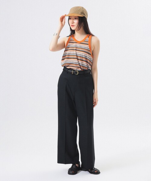 BEAMS BOY（ビームスボーイ）の「マルチボーダー タンクトップ（タンクトップ・レディース・ピンク/グリーン/オレンジ・0/1）」の6枚目の写真