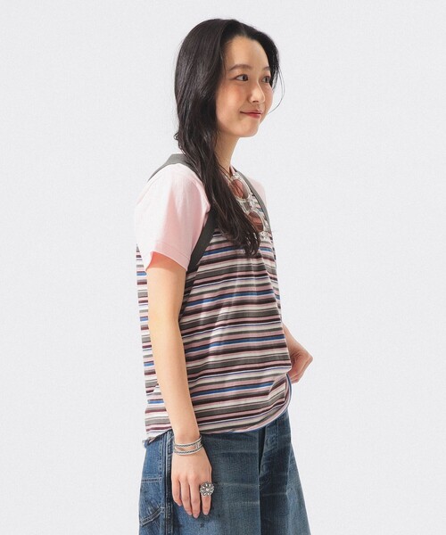 BEAMS BOY（ビームスボーイ）の「マルチボーダー タンクトップ（タンクトップ・レディース・ピンク/グリーン/オレンジ・0/1）」の16枚目の写真