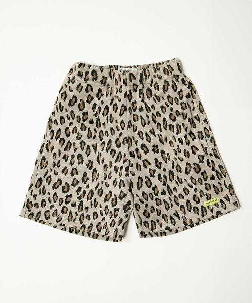 MAKE YOUR DAY（メイクユアデイ）の「ジャガード総柄5分丈パンツ■80～140cm（その他パンツ・キッズ・ターコイズブルー/オレンジ/ベージュ・80/90/100/110/120/130/140）」の2枚目の写真