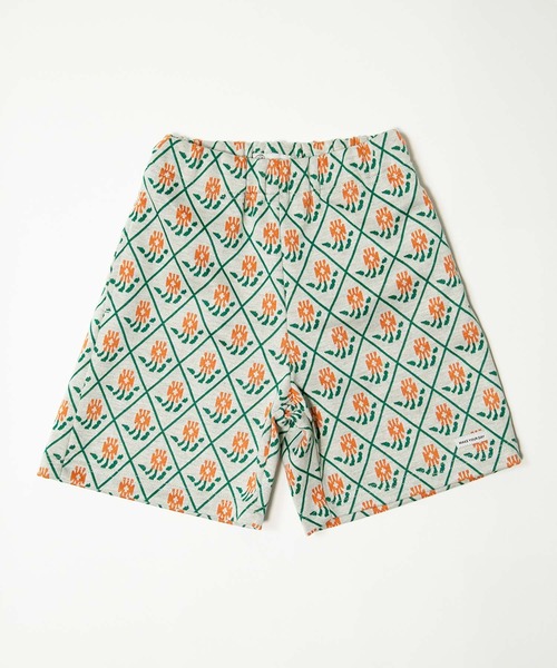 MAKE YOUR DAY（メイクユアデイ）の「ジャガード総柄5分丈パンツ■80～140cm（その他パンツ・キッズ・ターコイズブルー/オレンジ/ベージュ・80/90/100/110/120/130/140）」の7枚目の写真