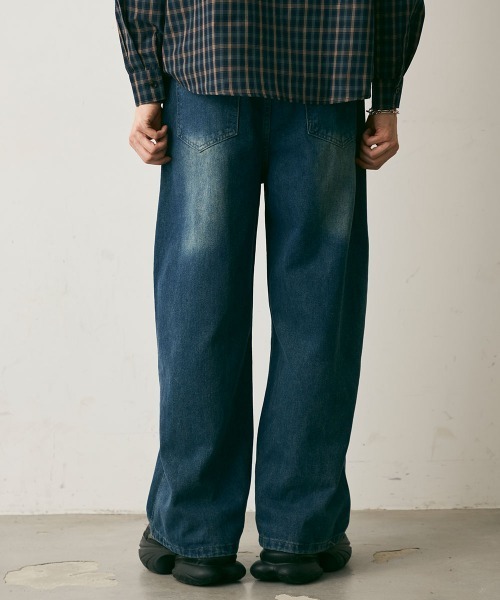 Shoowtime(ショウタイム)の「Vintage-Like Center Seam Denim Pants / ヴィンテージライクセンターシームデニムパンツ(デニムパンツ・メンズ・ブルー・X-LARGE/LARGE/MEDIUM)」の9枚目の写真