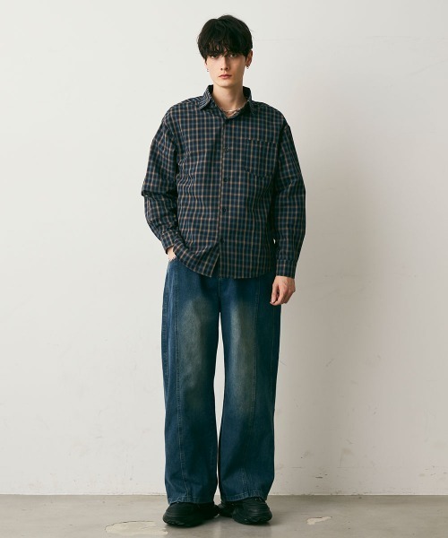 Shoowtime(ショウタイム)の「Vintage-Like Center Seam Denim Pants / ヴィンテージライクセンターシームデニムパンツ(デニムパンツ・メンズ・ブルー・X-LARGE/LARGE/MEDIUM)」の10枚目の写真