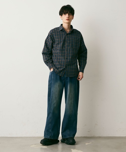 Shoowtime(ショウタイム)の「Vintage-Like Center Seam Denim Pants / ヴィンテージライクセンターシームデニムパンツ(デニムパンツ・メンズ・ブルー・X-LARGE/LARGE/MEDIUM)」の11枚目の写真