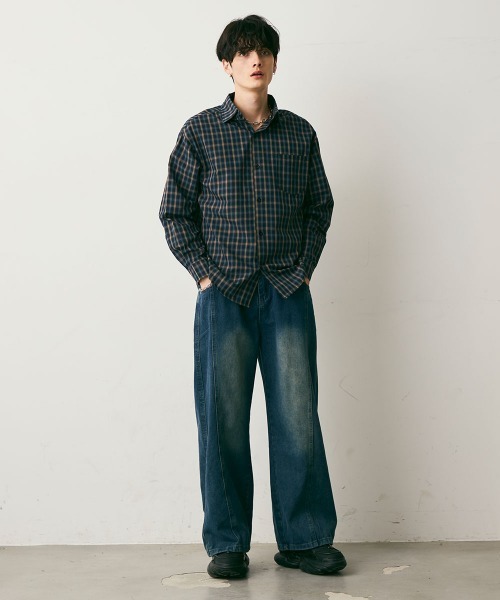 Shoowtime(ショウタイム)の「Vintage-Like Center Seam Denim Pants / ヴィンテージライクセンターシームデニムパンツ(デニムパンツ・メンズ・ブルー・X-LARGE/LARGE/MEDIUM)」の12枚目の写真