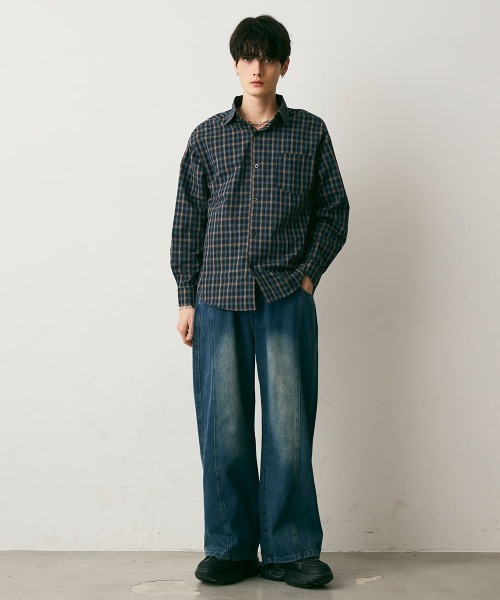 Shoowtime(ショウタイム)の「Vintage-Like Center Seam Denim Pants / ヴィンテージライクセンターシームデニムパンツ(デニムパンツ・メンズ・ブルー・X-LARGE/LARGE/MEDIUM)」の13枚目の写真
