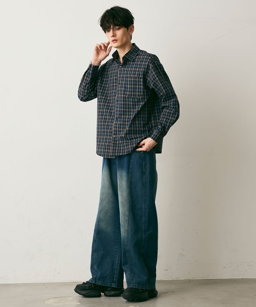 Shoowtime(ショウタイム)の「Vintage-Like Center Seam Denim Pants / ヴィンテージライクセンターシームデニムパンツ(デニムパンツ・メンズ・ブルー・X-LARGE/LARGE/MEDIUM)」の14枚目の写真