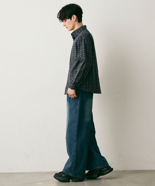 Shoowtime(ショウタイム)の「Vintage-Like Center Seam Denim Pants / ヴィンテージライクセンターシームデニムパンツ(デニムパンツ・メンズ・ブルー・X-LARGE/LARGE/MEDIUM)」の15枚目の写真