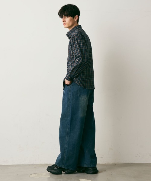 Shoowtime(ショウタイム)の「Vintage-Like Center Seam Denim Pants / ヴィンテージライクセンターシームデニムパンツ(デニムパンツ・メンズ・ブルー・X-LARGE/LARGE/MEDIUM)」の16枚目の写真