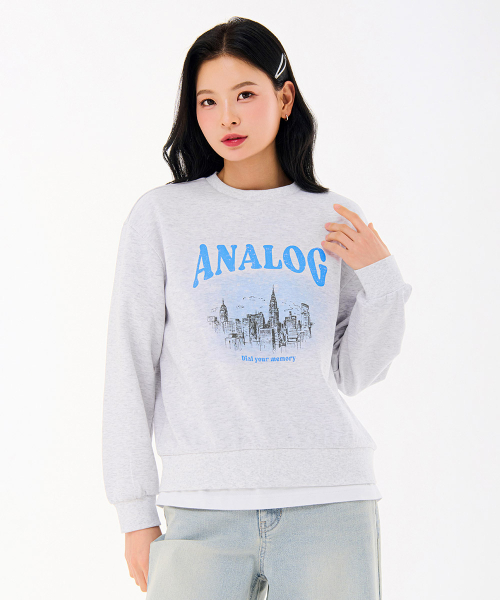 CHASECULT（チェイスカルト）の「女性グラフィックスウェットシャツ-FARG5167B0E（スウェット・レディース・ライトグレー・85/90）」の5枚目の写真