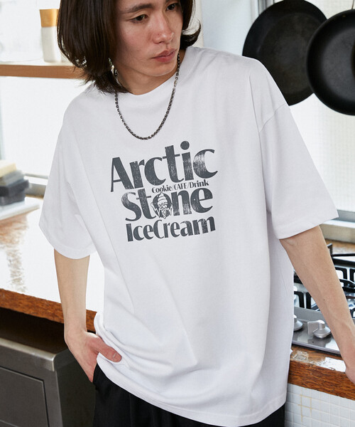 PUBLUX（パブリュクス）の「PUBLUX/パブリュクス ＜機能性素材＞LOVE POP STUDIO　ICE CREAM SHOP ロゴ Tシャツ　限定展開（Tシャツ/カットソー・メンズ・ピンク/ホワイト/ネイビー・L/M/S）」の16枚目の写真