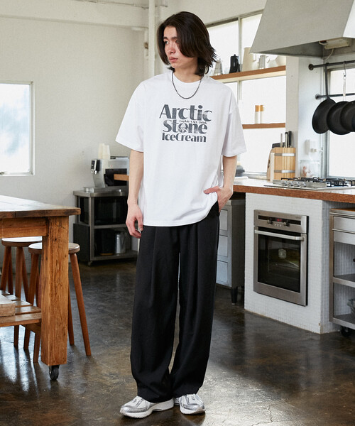 PUBLUX（パブリュクス）の「PUBLUX/パブリュクス ＜機能性素材＞LOVE POP STUDIO　ICE CREAM SHOP ロゴ Tシャツ　限定展開（Tシャツ/カットソー・メンズ・ピンク/ホワイト/ネイビー・L/M/S）」の19枚目の写真