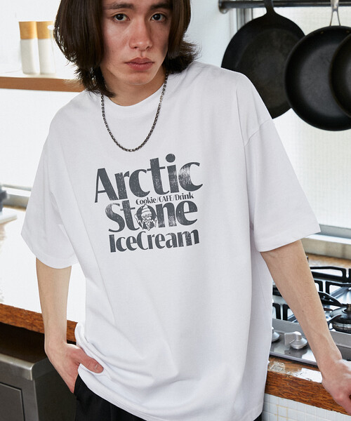 PUBLUX（パブリュクス）の「PUBLUX/パブリュクス ＜機能性素材＞LOVE POP STUDIO　ICE CREAM SHOP ロゴ Tシャツ　限定展開（Tシャツ/カットソー・メンズ・ピンク/ホワイト/ネイビー・L/M/S）」の21枚目の写真