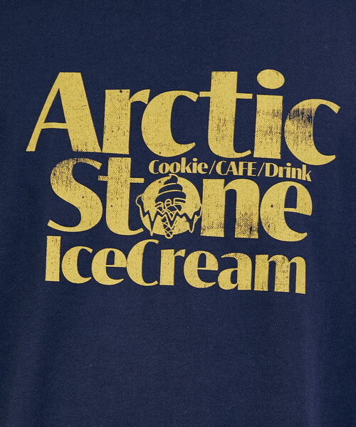 PUBLUX（パブリュクス）の「PUBLUX/パブリュクス ＜機能性素材＞LOVE POP STUDIO　ICE CREAM SHOP ロゴ Tシャツ　限定展開（Tシャツ/カットソー・メンズ・ピンク/ホワイト/ネイビー・L/M/S）」の6枚目の写真