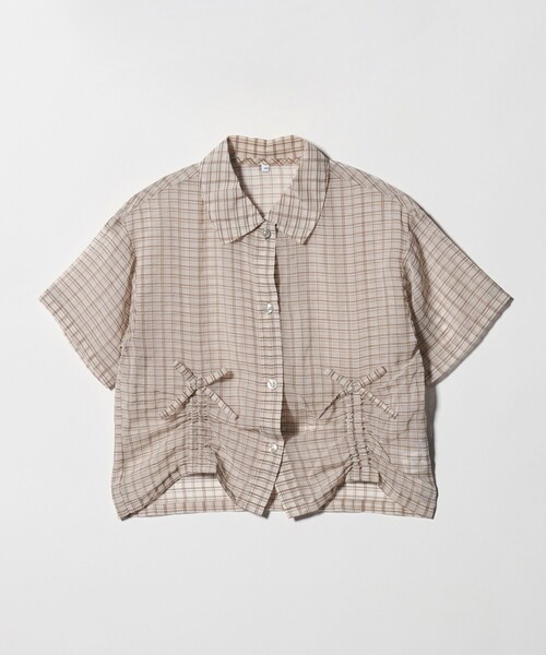 green label relaxing(グリーンレーベルリラクシング)の「シースルー チェック シャツ / キッズ 140cm-160cm(シャツ/ブラウス・キッズ・オフホワイト/ライトブルー・160cm/140cm/150cm)」の11枚目の写真