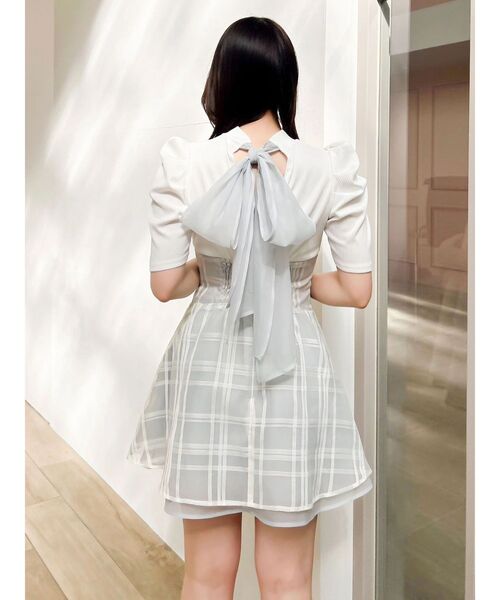 dazzlin シアーレイヤードミニコルセットワンピース　新品 dazzlin（ダズリン）の「シアーレイヤードミニコルセットワンピース