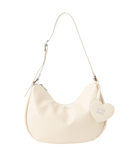 MILKFED.(ミルクフェド)の「HEART MIRROR SHOULDER BAG(ショルダーバッグ・レディース・ベージュ/オフホワイト/ブラック・ONE SIZE)」の19枚目の写真
