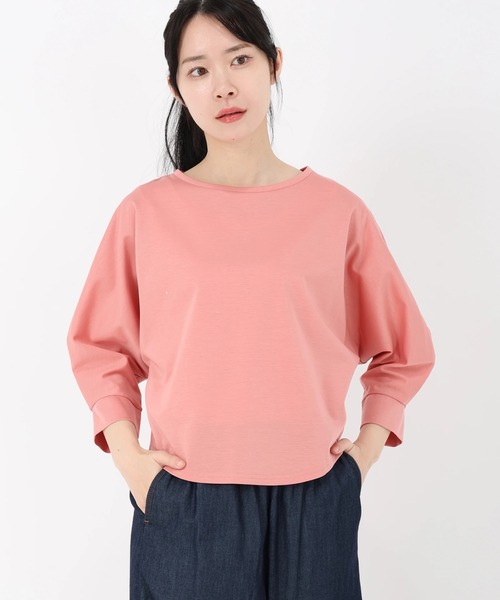 STRAWBERRY-FIELDS（ストロベリーフィールズ）の「ロイヤルクールポンチ_ドルマンスリーブトップス（Tシャツ/カットソー・レディース・ブラック/ホワイト/ピンク/ホワイト×ネイビー・2）」の4枚目の写真