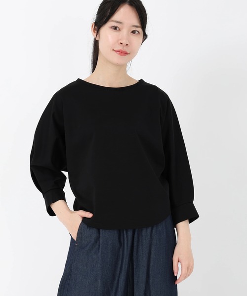 STRAWBERRY-FIELDS（ストロベリーフィールズ）の「ロイヤルクールポンチ_ドルマンスリーブトップス（Tシャツ/カットソー・レディース・ブラック/ホワイト/ピンク/ホワイト×ネイビー・2）」の3枚目の写真