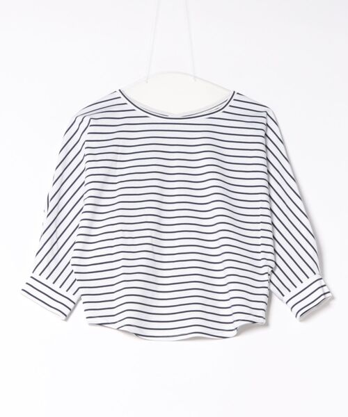 STRAWBERRY-FIELDS(ストロベリーフィールズ)の「ロイヤルクールポンチ_ドルマンスリーブトップス(Tシャツ/カットソー・レディース・ブラック/ホワイト/ピンク/ホワイト×ネイビー・2)」の15枚目の写真