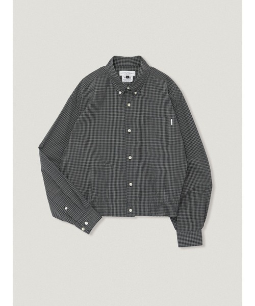 elephant TRIBAL fabrics（エレファントトライバルファブリックス）の「elephant TRIBAL fabrics High Waist BD Shirt【Mini Check】（シャツ/ブラウス・メンズ・ホワイト系その他/ブラック系その他・2/1）」の2枚目の写真