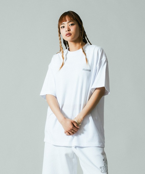 XLARGE(エクストララージ)の「SLANTED OG S/S MESH TEE(Tシャツ/カットソー・メンズ・オリーブ/ホワイト/ブラック・S/M/L/XL)」の21枚目の写真