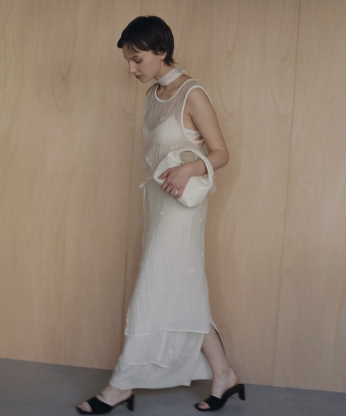 anuke（アンヌーク）の「Embroidery Sleeveless Onepiece（ワンピース・レディース・ブラック/アイボリー・38inch/36inch）」の21枚目の写真