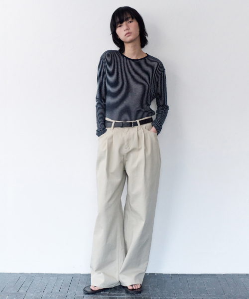 LEVAR（レバー）の「Standard Soft Stripe T-shirt - Navy Stripe（Tシャツ/カットソー・レディース・その他・FREE）」の3枚目の写真