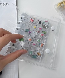 AS KNOW AS plus（アズノゥアズプラス）の「A7サイズ 6穴 クリアバインダー シール帳 (クリア台紙10枚付き )（ステッカー/テープ）」