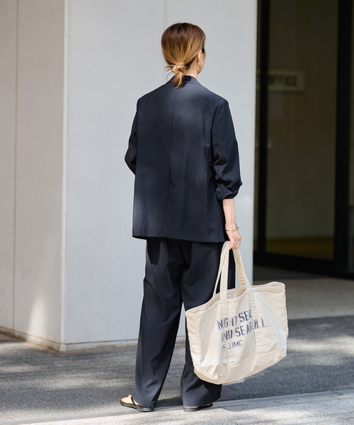 FRAMeWORK（フレームワーク）の「撥水強撚PEダブルジャケット（テーラードジャケット・レディース・チャコールグレー/ネイビー・38/36）」の13枚目の写真