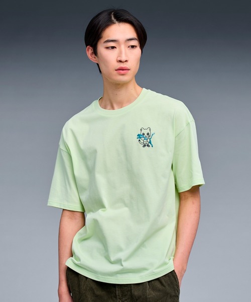 PUMA(プーマ)の「PUMA プーマ ユニセックス NEKO-san ワンポイント MX 半袖 Tシャツ(Tシャツ/カットソー・メンズ・ブラック/オレンジ・SMALL/MEDIUM/XX-LARGE/X-LARGE/LARGE)」の1枚目の写真